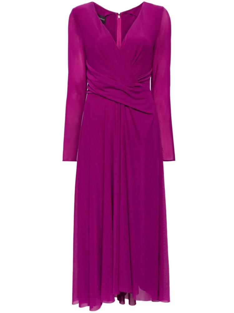 Talbot Runhof V-neck wrap midi dress - Pink Cover