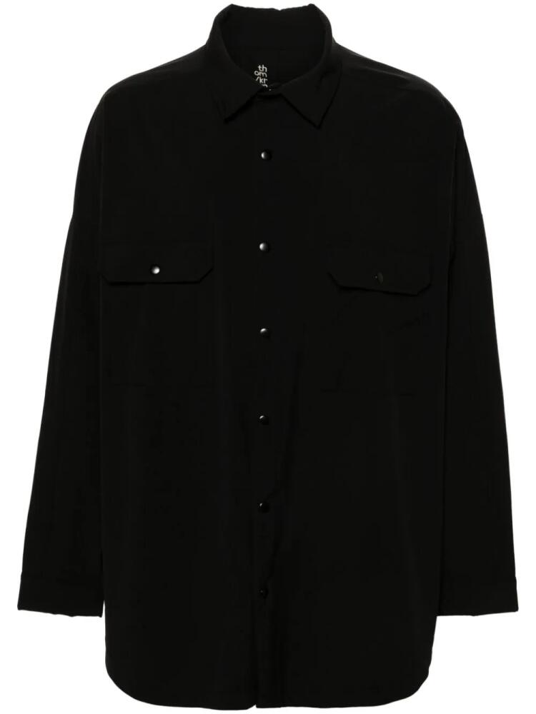 Thom Krom press-stud long-sleeve shirt - Black Cover