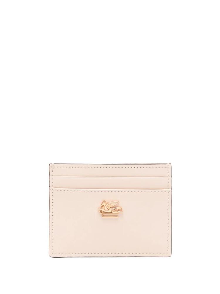 ETRO logo plaque leather cardholder - Neutrals Cover