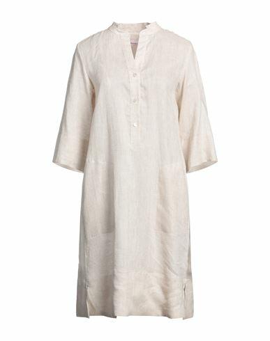 Annamariapaletti Woman Midi dress Beige Linen Cover