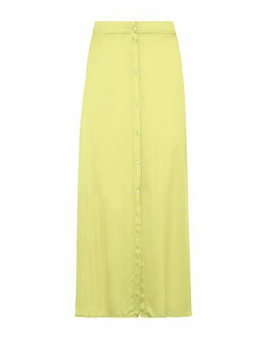 8 By Yoox Split Front Maxi Skirt Woman Maxi skirt Light yellow Viscose Cover