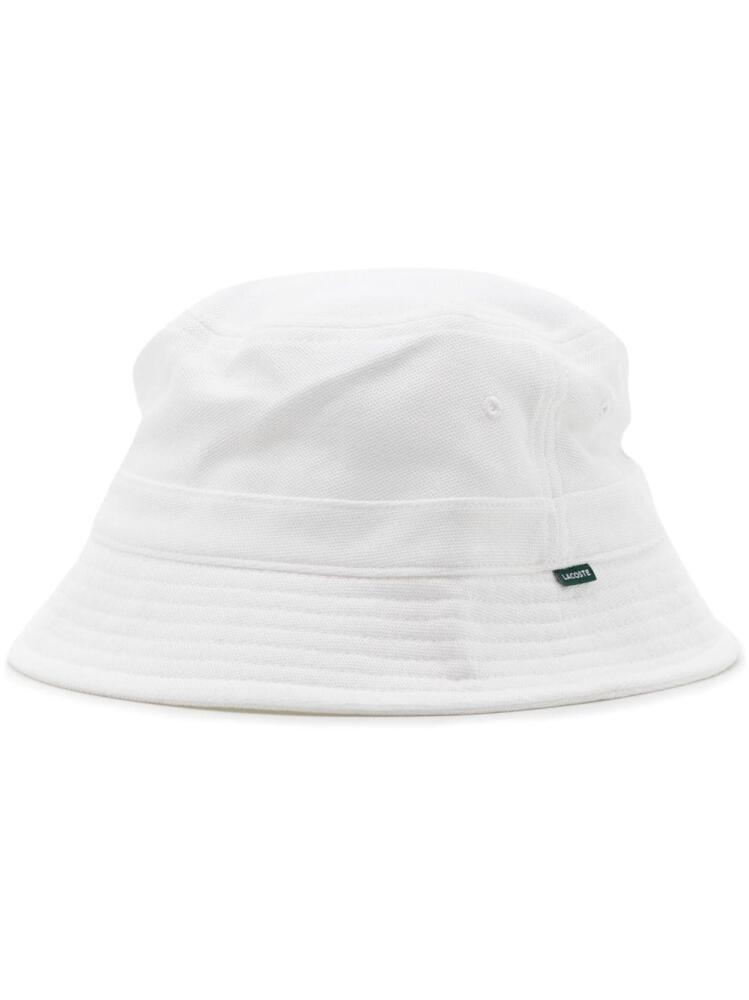 Lacoste logo-patch bucket hat - White Cover