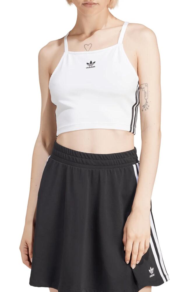 adidas Adicolor 3-Stripes Crop Tank Top in White Cover