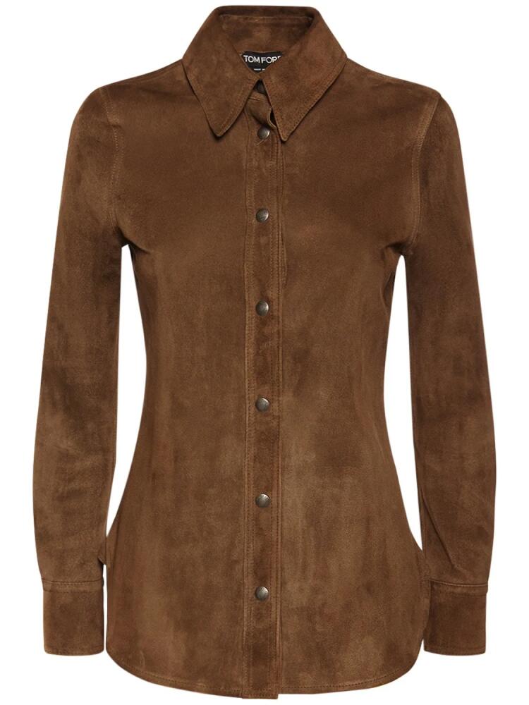 TOM FORD Leather & Suede Shirt Cover