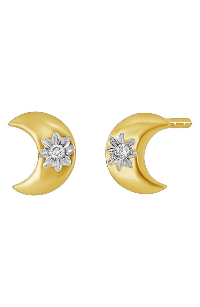 Bony Levy Icon Petite Crescent Stud Earrings in 18K Yellow Gold Cover