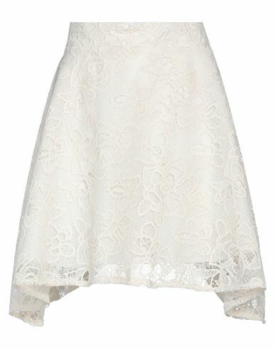 Haveone Woman Mini skirt Ivory Polyester, Cotton Cover