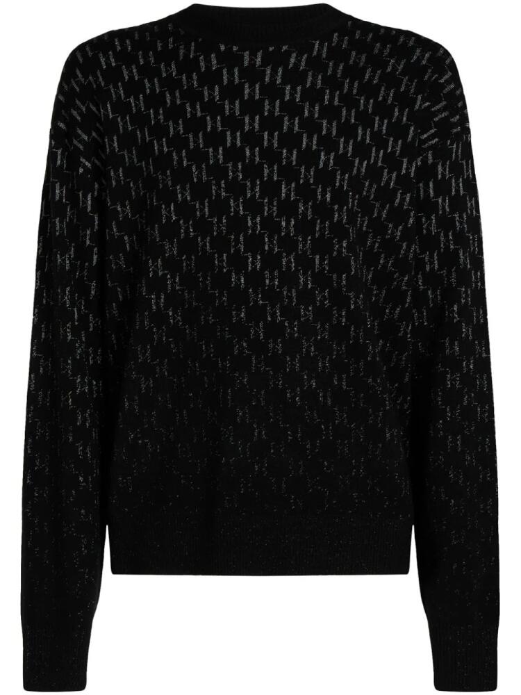 Karl Lagerfeld monogram-degradé sweater - Black Cover