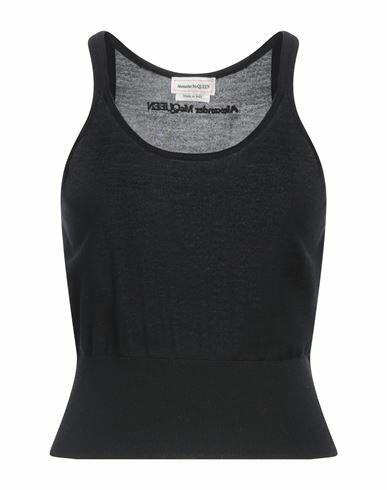 Alexander Mcqueen Woman Tank top Black Cashmere Cover