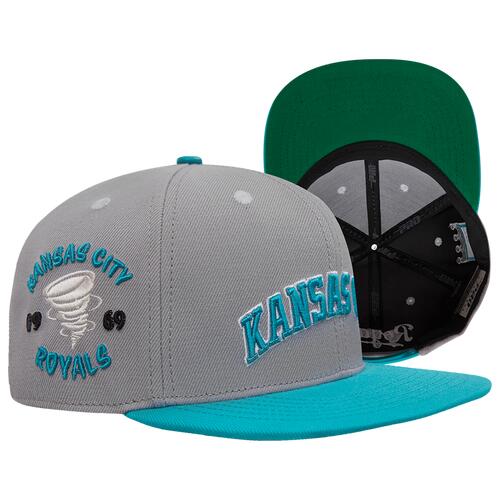 Pro Standard Royals Homage to Home Wool Snapback - Adult Grey/Seafoam Cover