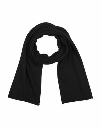 Yves Salomon Woman Scarf Black Wool, Cashmere Cover