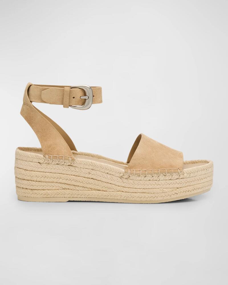 Vince Belisa Suede Platform Ankle-Strap Espadrilles Cover