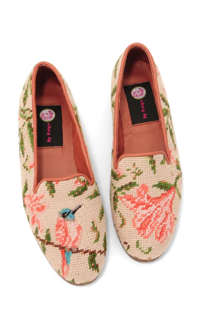 ByPaige Floral Needlepoint Loafer in Hummingbird And Flower Cover