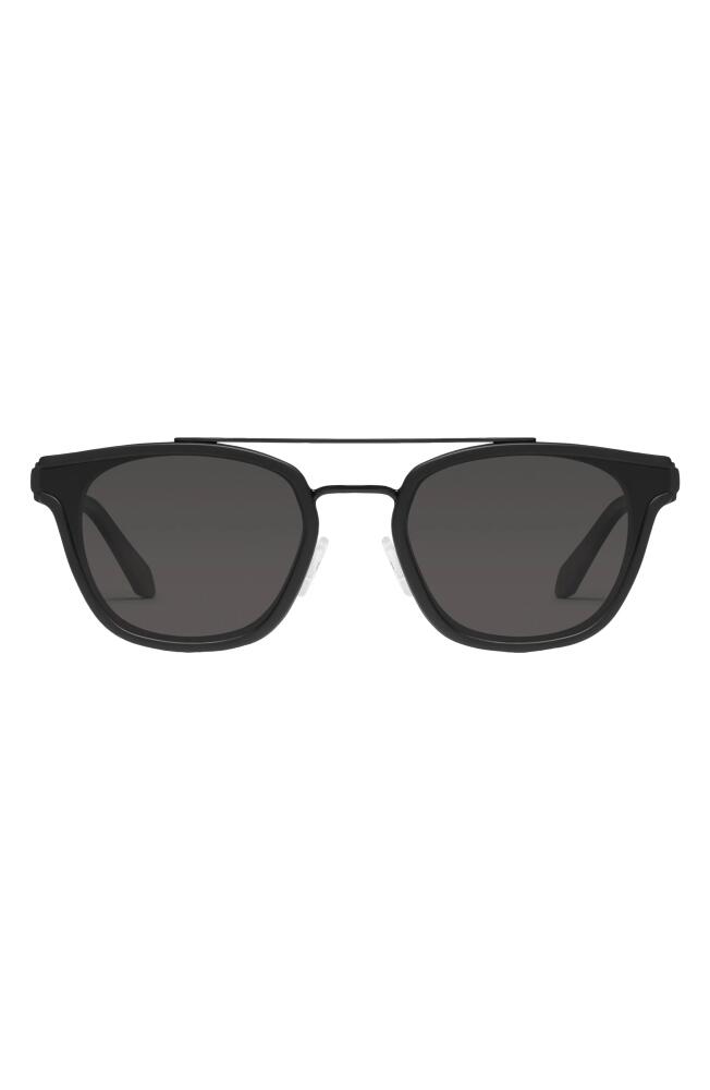 Quay Australia Getaway 44mm Polarized Square Sunglasses in Matte Black Polarized Cover