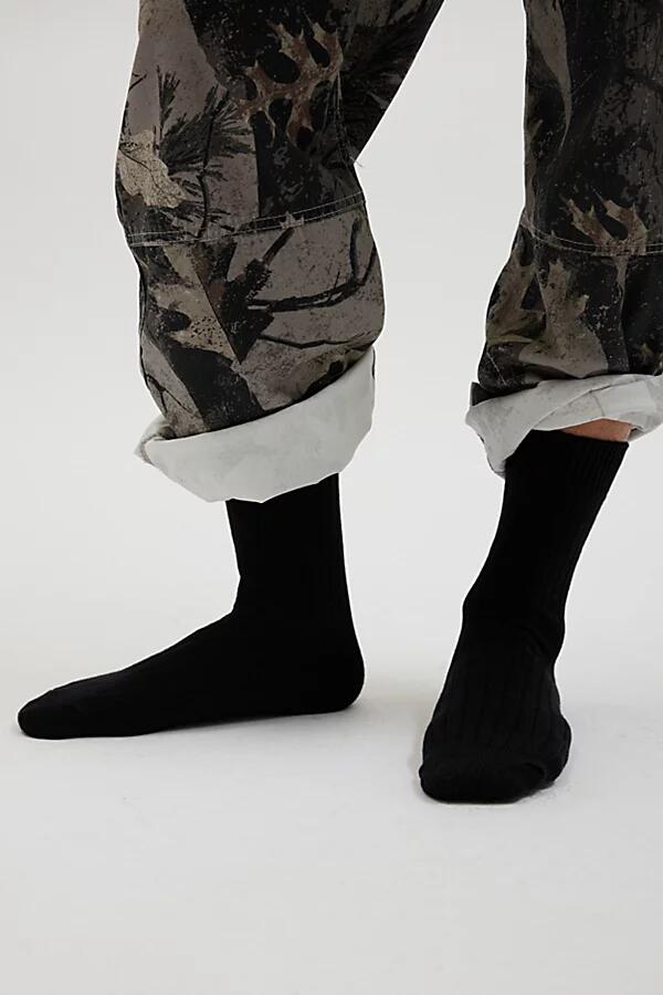 Standard Cloth Trouser Crew Sock in Black Cover