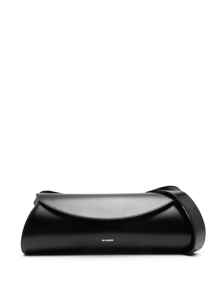 Jil Sander large Cannolo leather shoulder bag - Black Cover