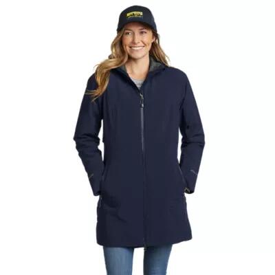 Eddie Bauer Women's Cloud Cap Stretch Insulated Trench Coat Cover