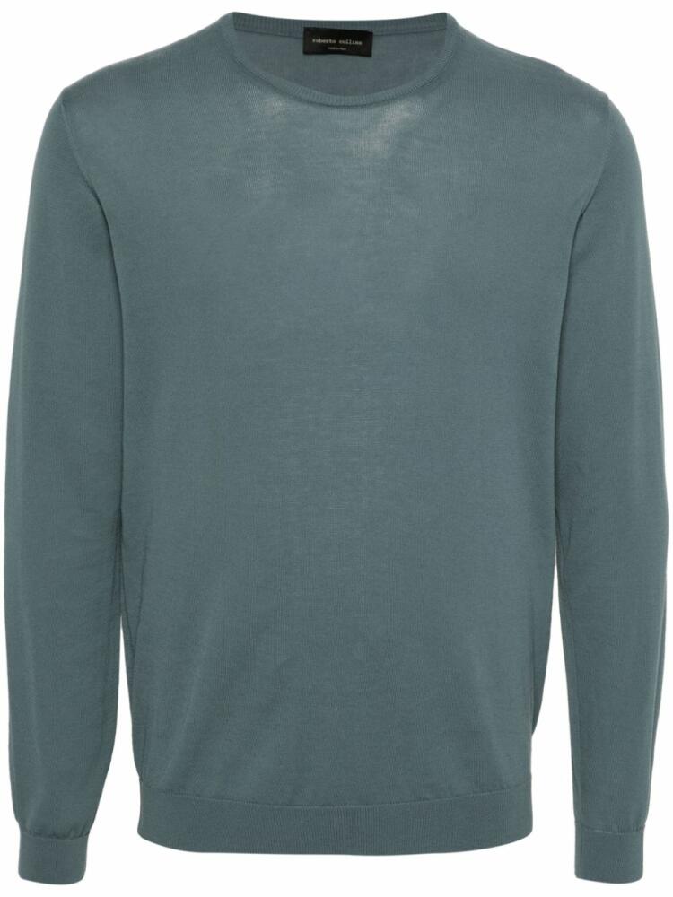 Roberto Collina fine-knit cotton jumper - Blue Cover