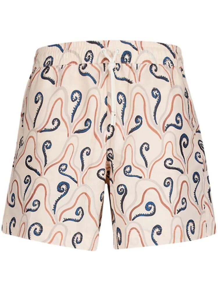 COMMAS plant-print swim shorts - Neutrals Cover