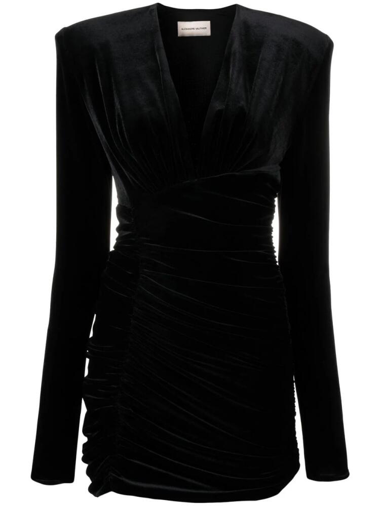 Alexandre Vauthier V-neck ruched dress - Black Cover