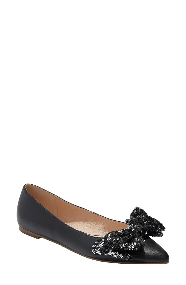 Jack Rogers Debra Pointed Toe Flat in Black Sparkle Cover