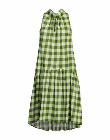 Camicettasnob Woman Midi dress Acid green Cotton Cover