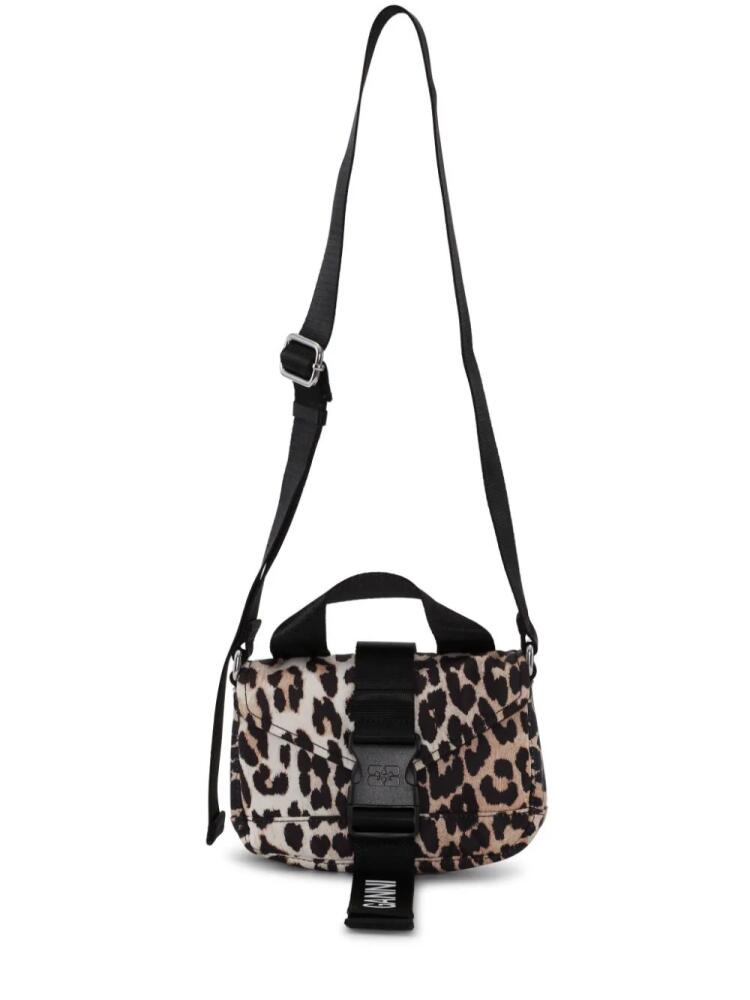 GANNI leopard-print crossbody bag - Neutrals Cover