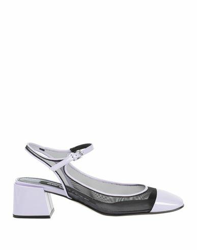 Sergio Rossi Woman Pumps Lilac Leather, Textile fibers Cover