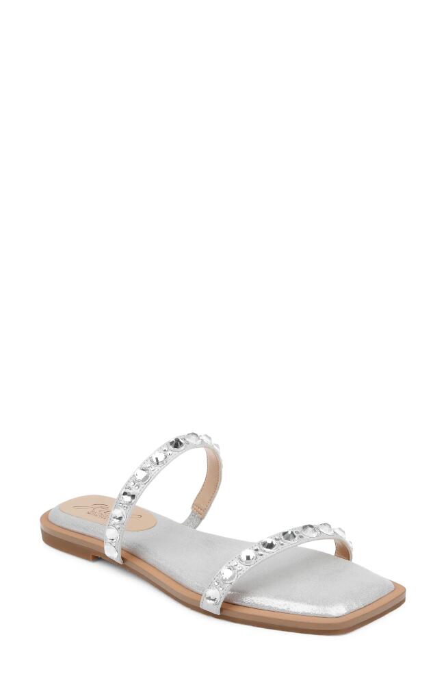 Jewel Badgley Mischka Honesty Slide Sandal in Silver Cover