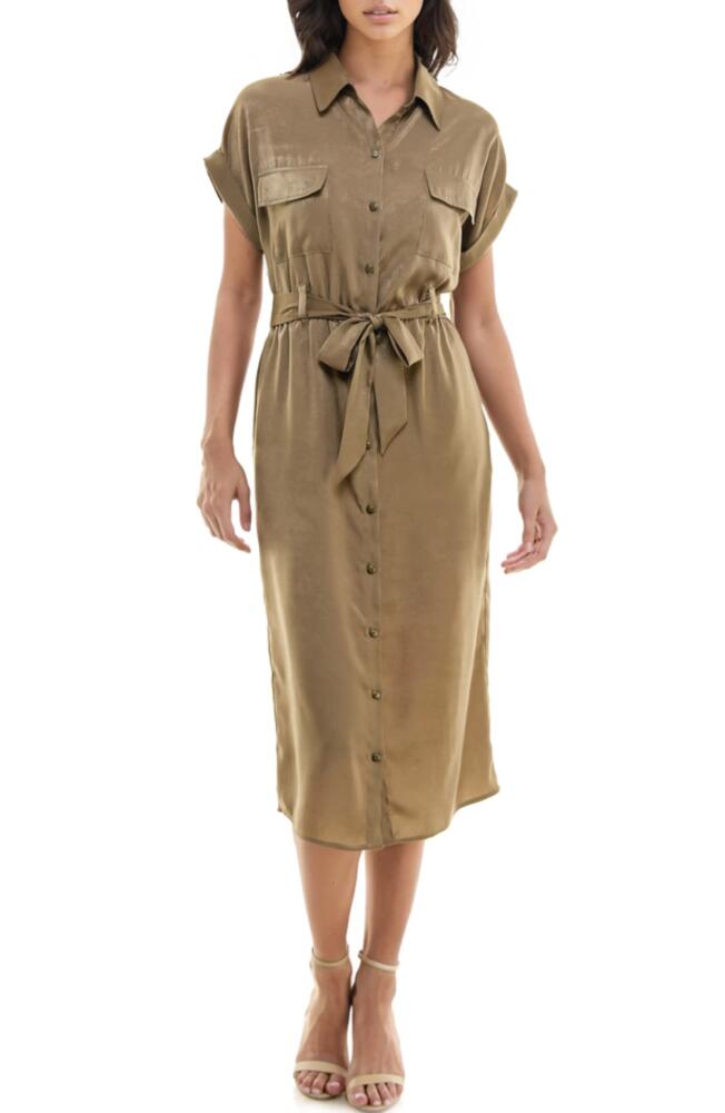 Socialite Utility Midi Shirtdress in Cocoa Cover