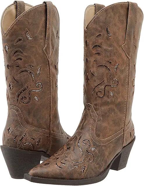 Roper Glitter Underlay Boot (Tan) Women's Boots Cover