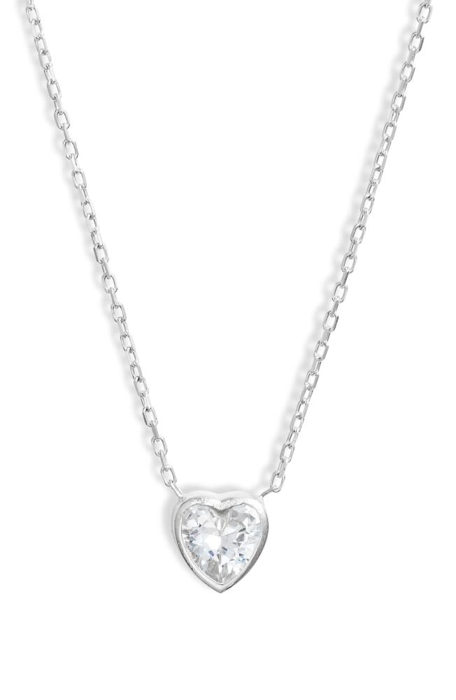 SHYMI Mini Heart Bezel Pendant Necklace in Silver/White/heart Cover