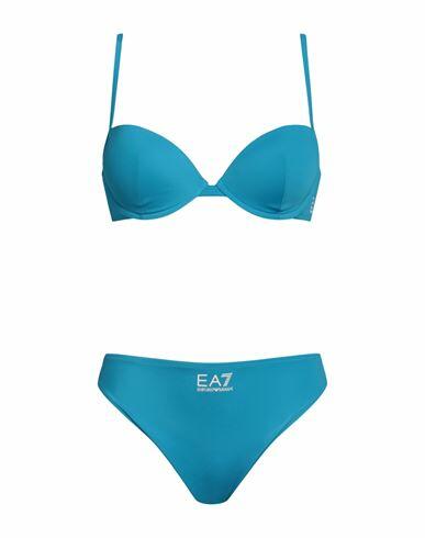 Ea7 Woman Bikini Azure Polyester, Elastane Cover