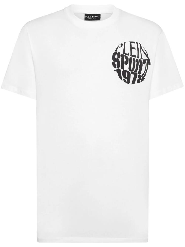 Plein Sport logo-print crew-neck T-shirt - White Cover