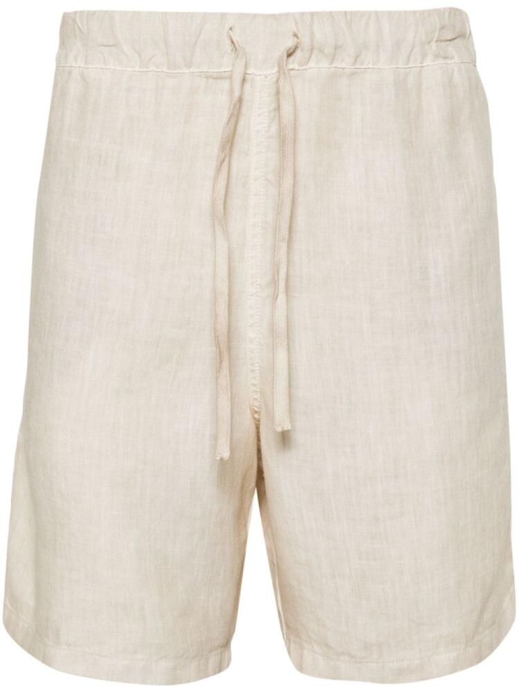 120% Lino drawstring-waist bermuda shorts - Neutrals Cover