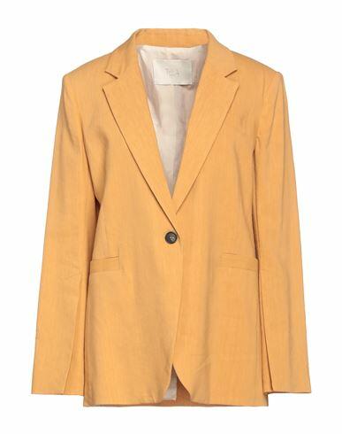 Tela Woman Blazer Sand Viscose, Linen, Elastane Cover