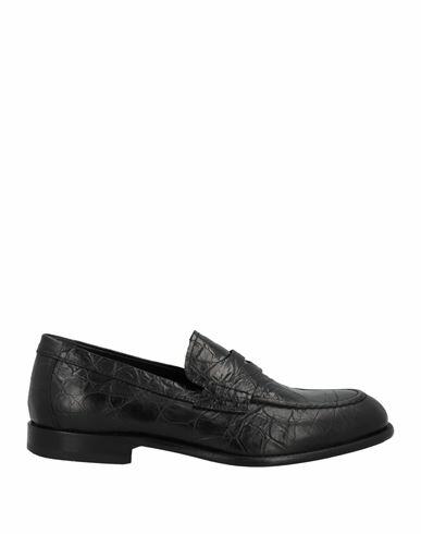 Giovanni Conti Man Loafers Black Leather Cover