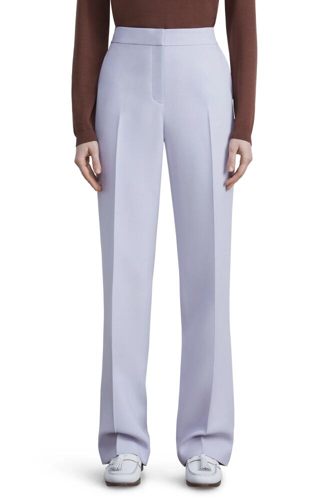 Lafayette 148 New York Gates Wool & Silk Crepe Straight Leg Trousers in Aster Cover