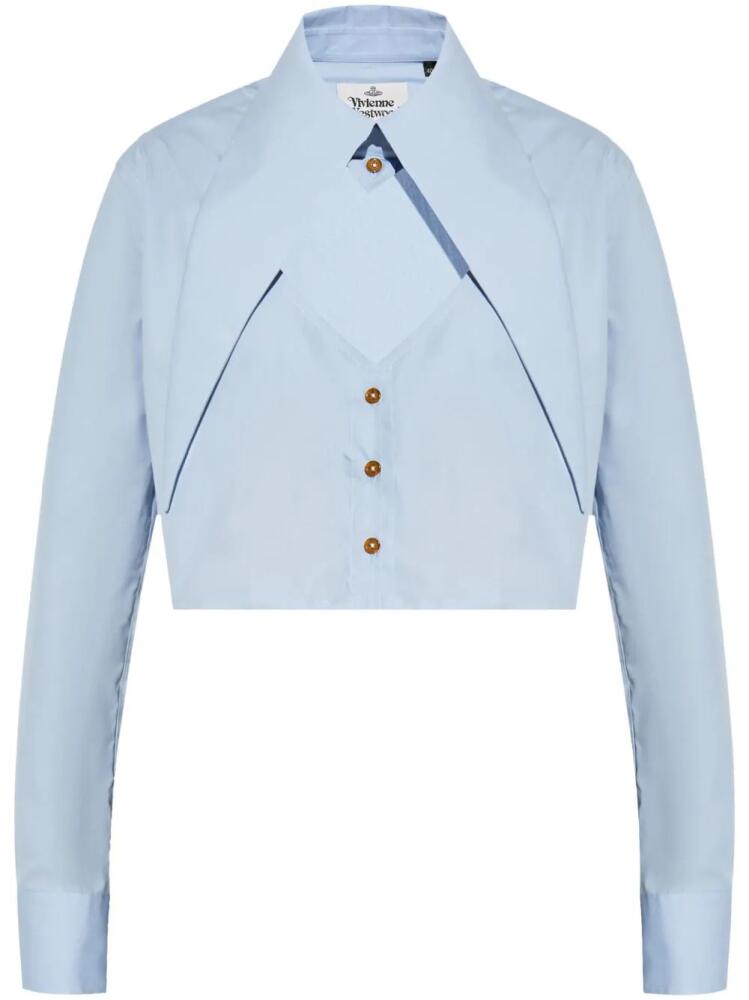 Vivienne Westwood Cut-off Heart cropped shirt - Blue Cover