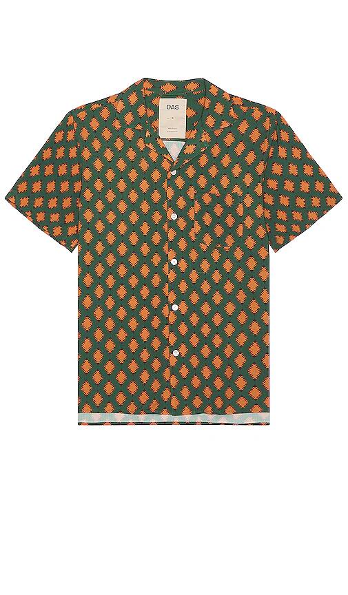 OAS Smokin Rustic Viscose Shirt in Green Cover