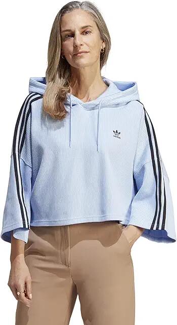 adidas Originals Cropped Hoodie (Blue Dawn) Women's Sweatshirt Cover