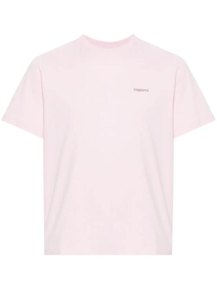 Coperni logo-print cotton T-shirt - Pink Cover