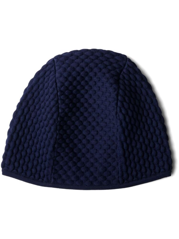 Prada panelled chunky-knit beanie - Blue Cover