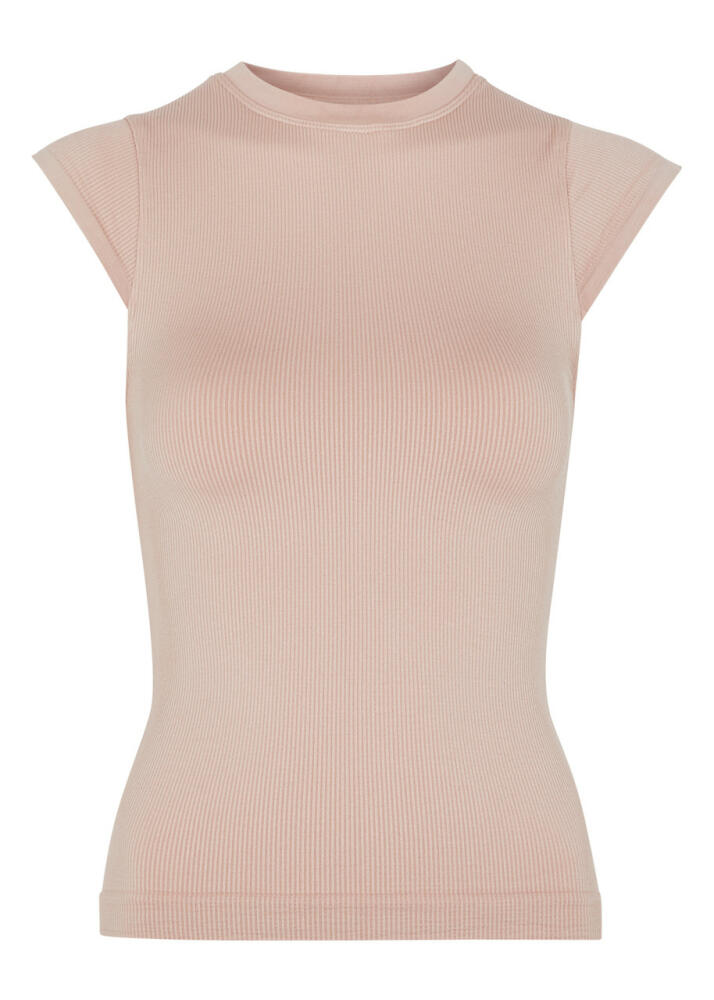 PRISM2 Rouse Ribbed Stretch-jersey T-shirt - Light Pink Cover