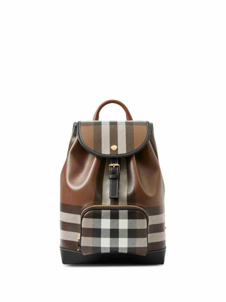 Burberry vintage check-pattern leather backpack - Neutrals Cover