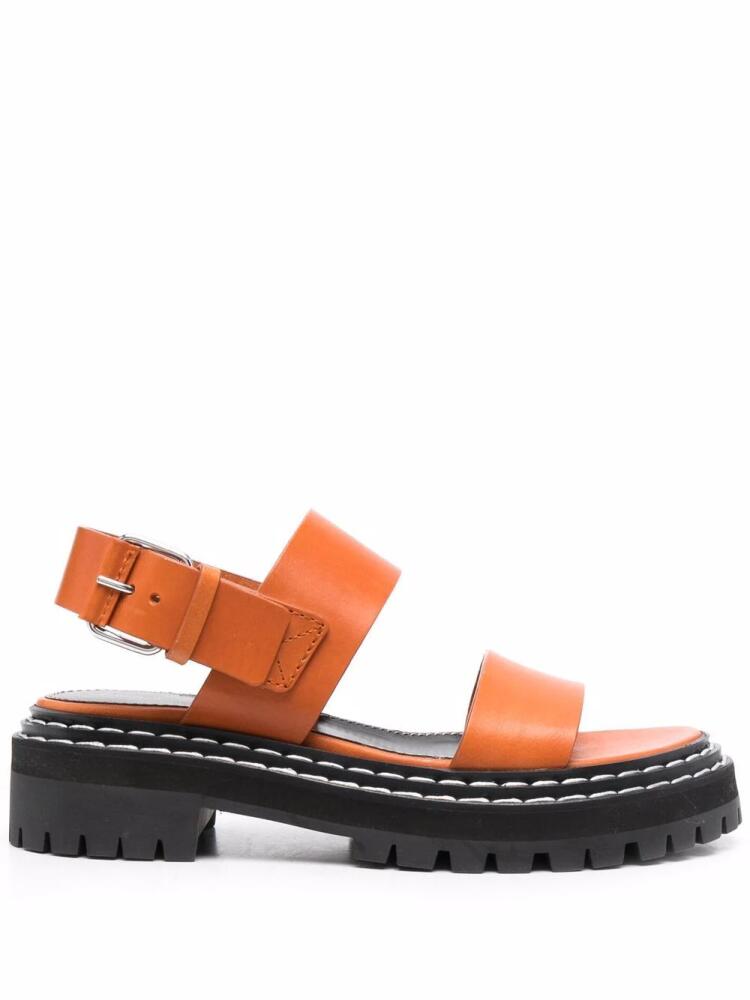 Proenza Schouler lug-sole leather sandals - Orange Cover