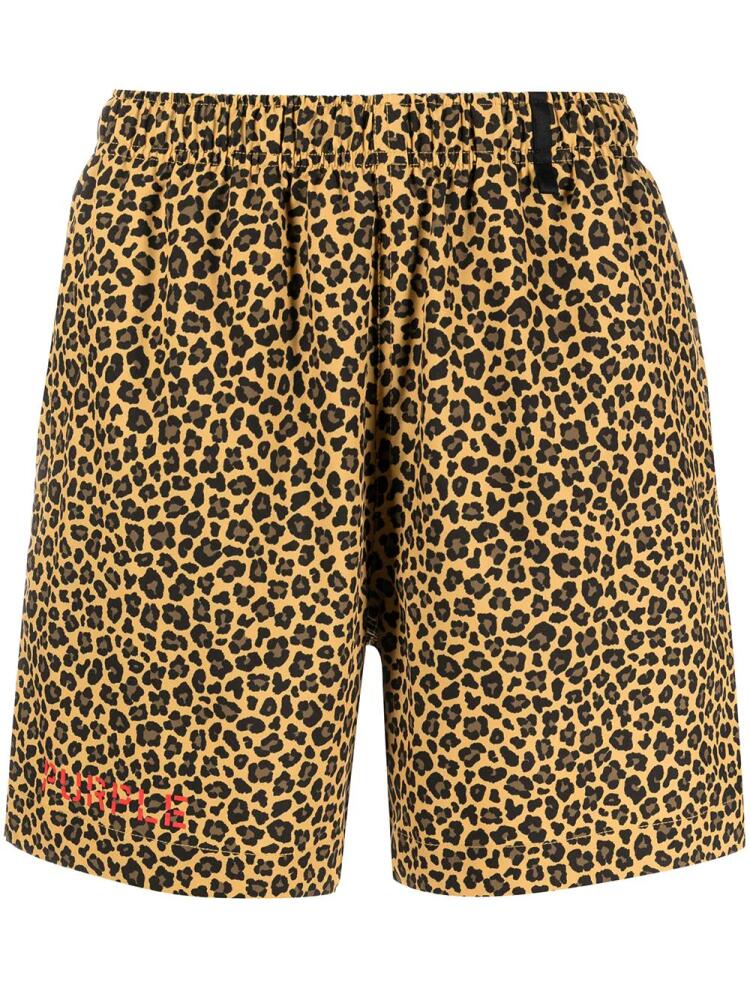 Purple Brand leopard-print swim shorts - Brown Cover