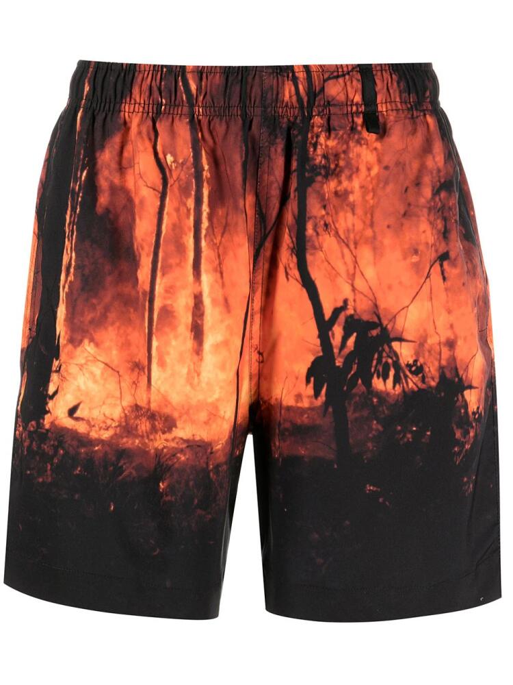 Purple Brand Fire Season swim shorts - Black Cover