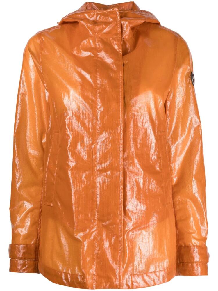 Colmar high-shine logo-patch jacket - Orange Cover