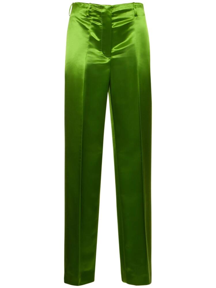 TORY BURCH Viscose Satin Straight Pants Cover