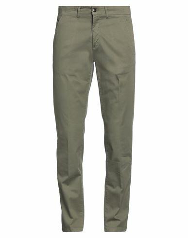 Herman & Sons Man Pants Military green Cotton, Elastane Cover